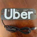 Placa LED UBER USB  para Para-brisa | Identificação para Motoristas