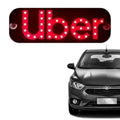 Placa LED UBER USB  para Para-brisa | Identificação para Motoristas