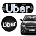 Placa LED UBER USB  para Para-brisa | Identificação para Motoristas