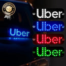 Placa LED UBER USB  para Para-brisa | Identificação para Motoristas